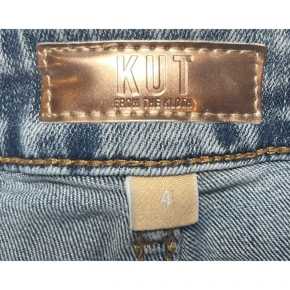 KUT From The Kloth Womens Sz 4 High-Rise Wide-Leg Jeans Flattering Fit-1549 - Picture 3 of 7